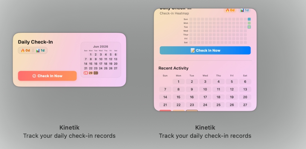 macOS Widgets Screenshot
